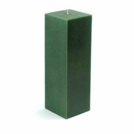 ZEST CANDLE CPZ-158-12 3 x 9 in. Hunter Green Square Pillar Candle, 12PK CPZ-158_12